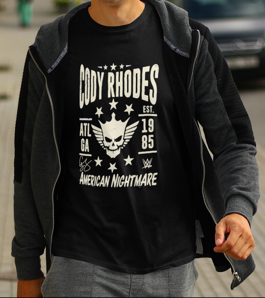 Cody Rhodes American Nightmare Est 1985 ATL GA WWE Signature T-Shirt