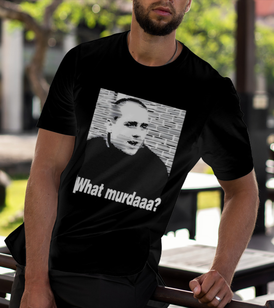 What Murdaaa John Gotti Photo With Distorted Brick Background T-Shirt