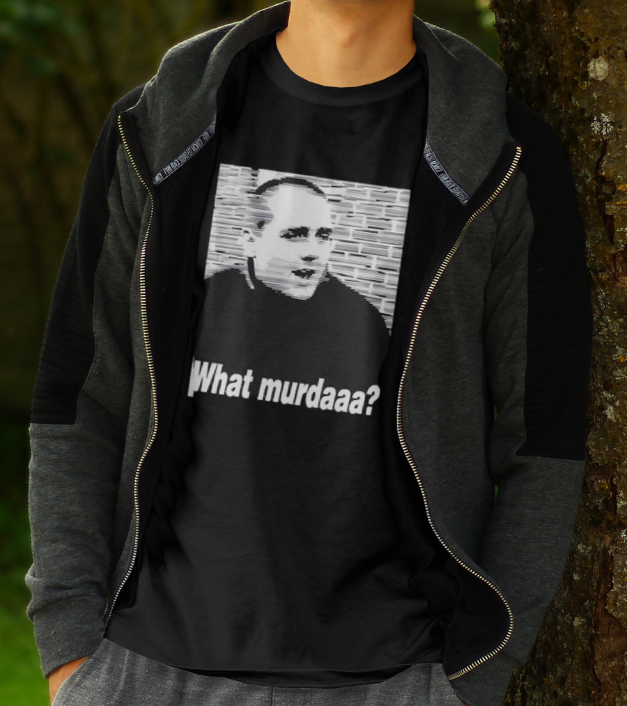 What Murdaaa John Gotti Photo With Distorted Brick Background T-Shirt