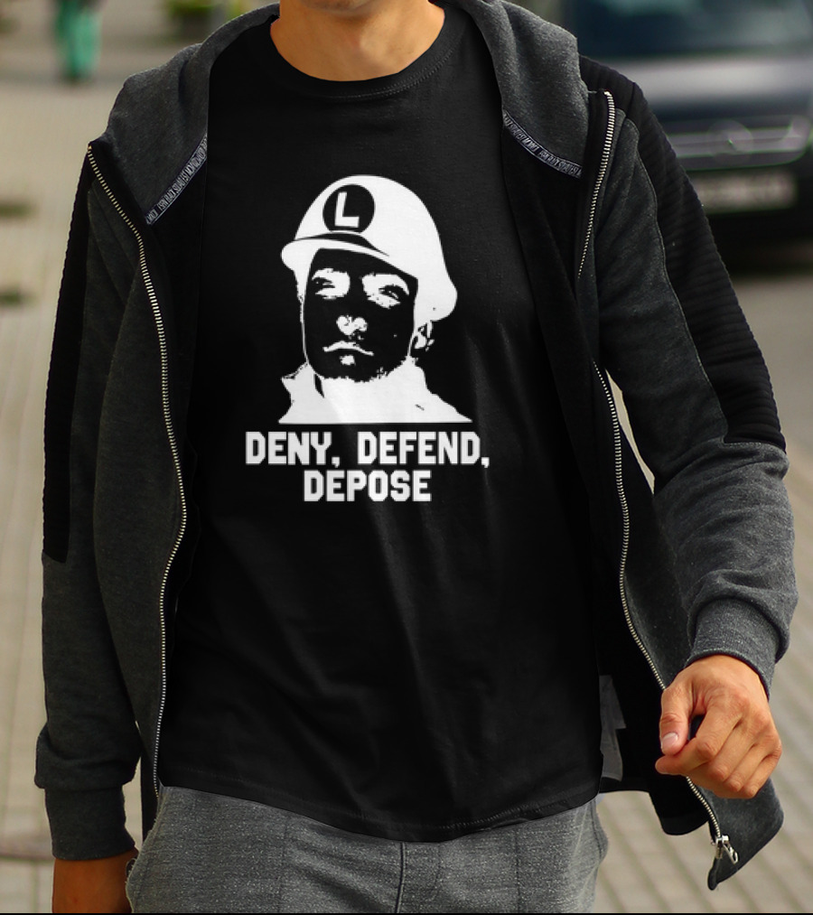 Luigi Mangione L Icon Deny Defend Depose Super Mario Hat T-Shirt