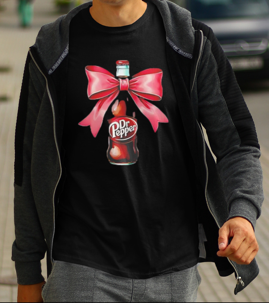 Dr Pepper Bottle With Pink Bow Coquette T-Shirt