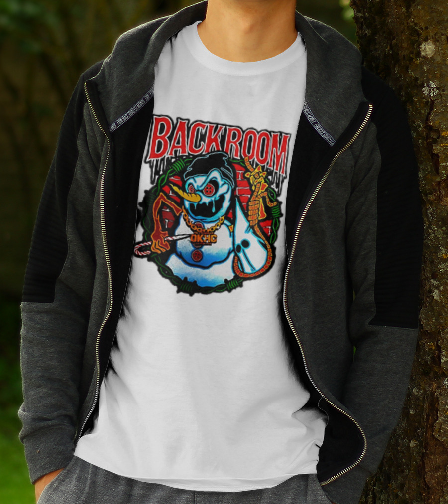 Backroom OKHC Hardcore Snowman Holiday T-Shirt