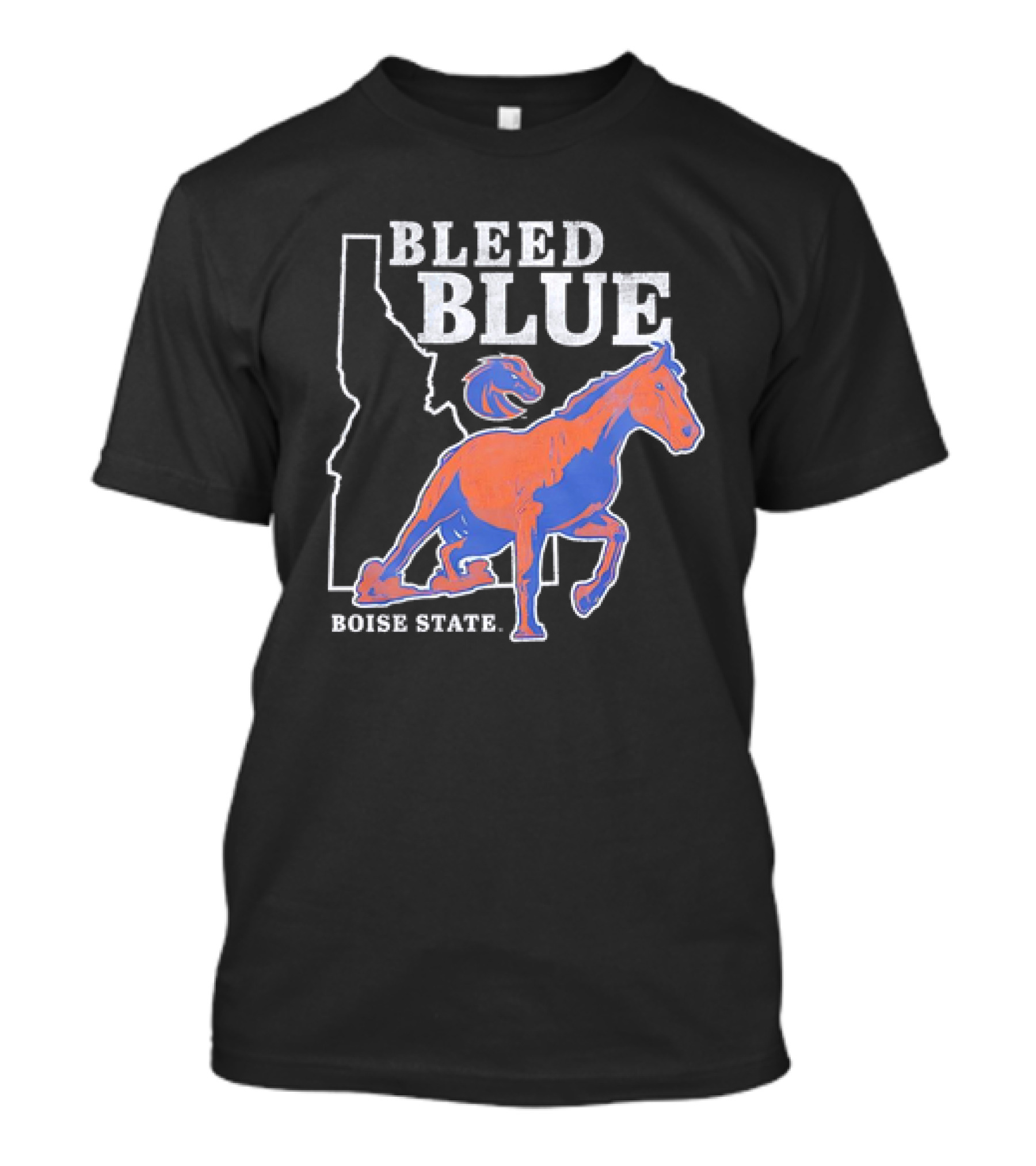Bleed Blue Boise State Broncos Vintage Logo Idaho T-Shirt