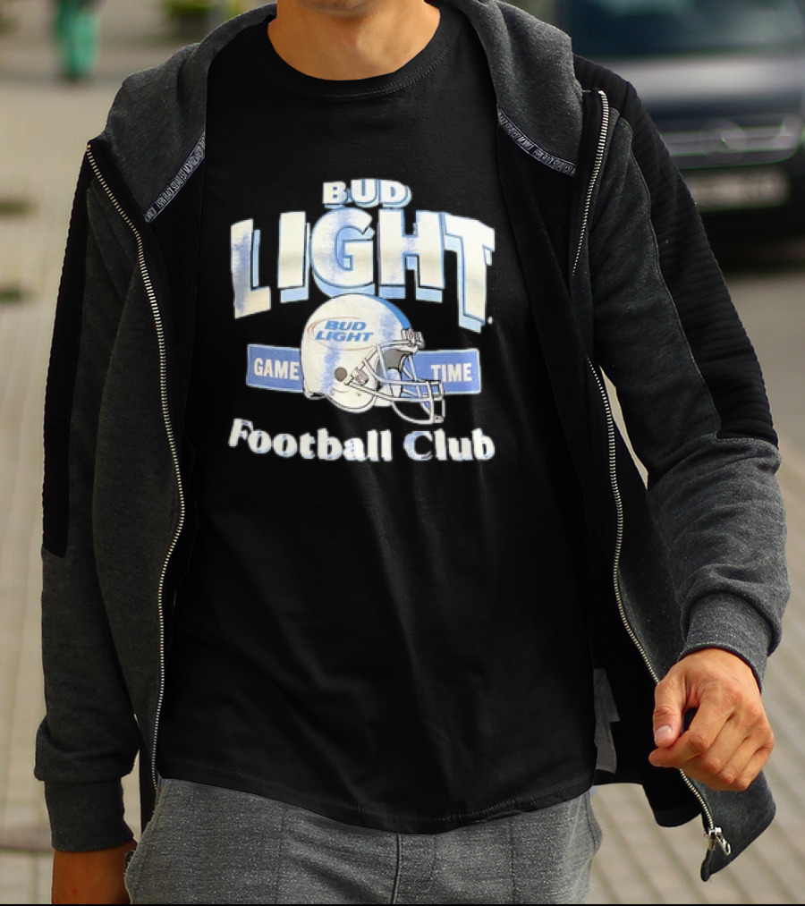 Bud Light Game Time Football Club Helmet T-Shirt