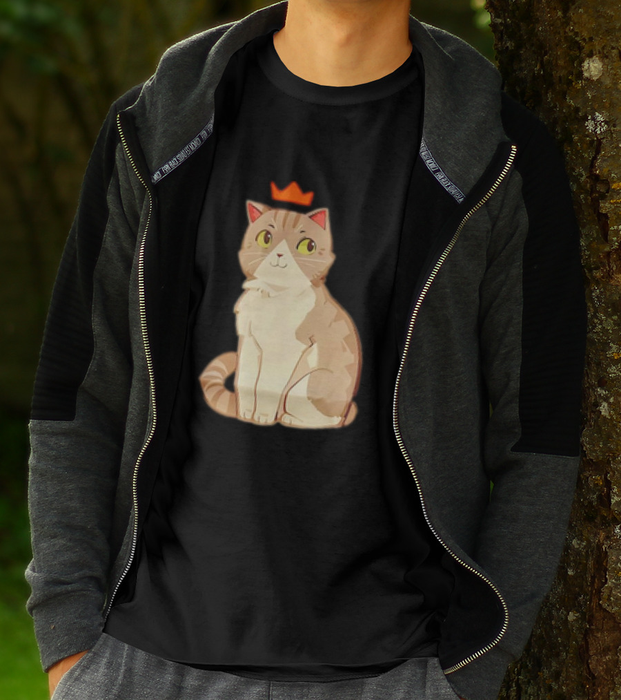 Good Times Cat With Orange Crown T-Shirt