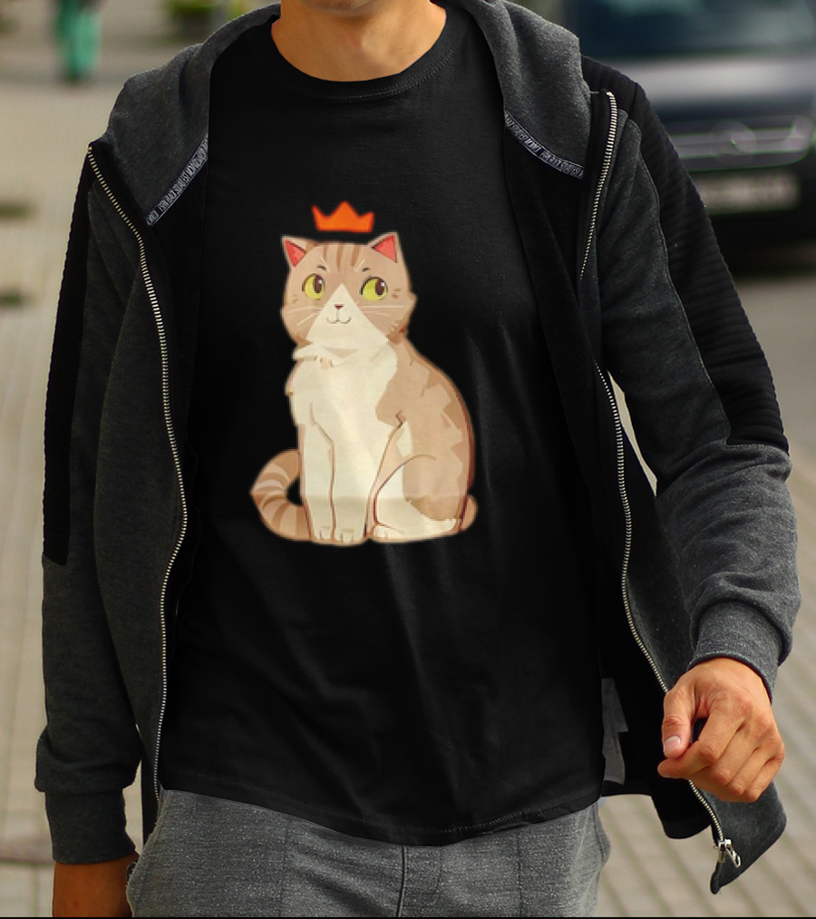 Good Times Cat With Orange Crown T-Shirt