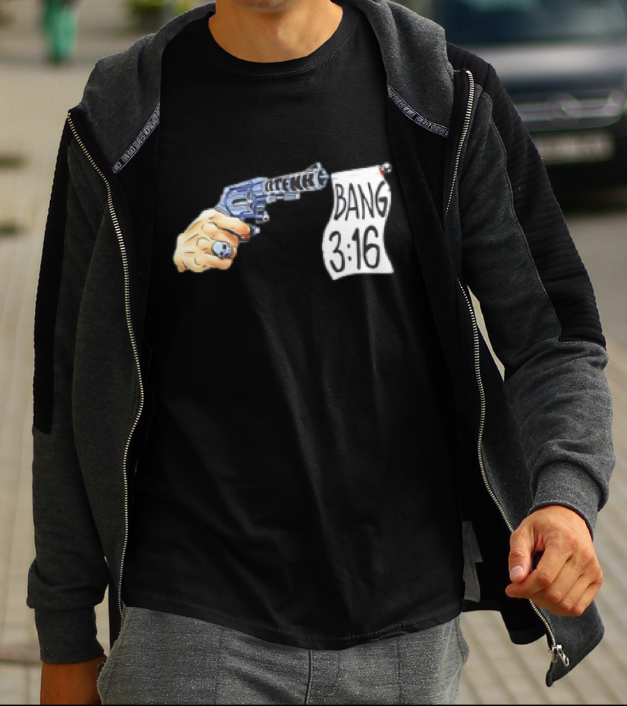 Bang 3 16 Off The Rope Gun Cartoon T-Shirt