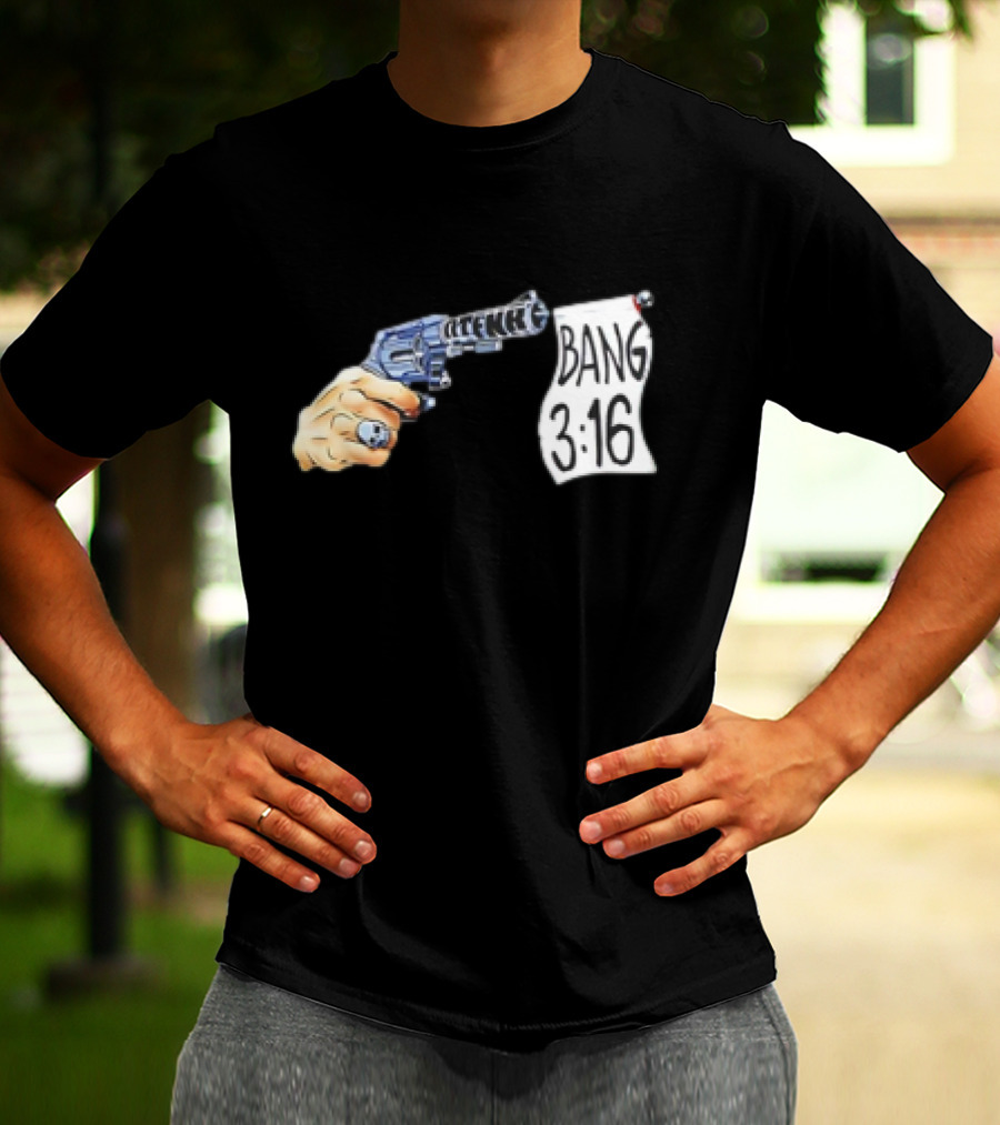 Bang 3 16 Off The Rope Gun Cartoon T-Shirt