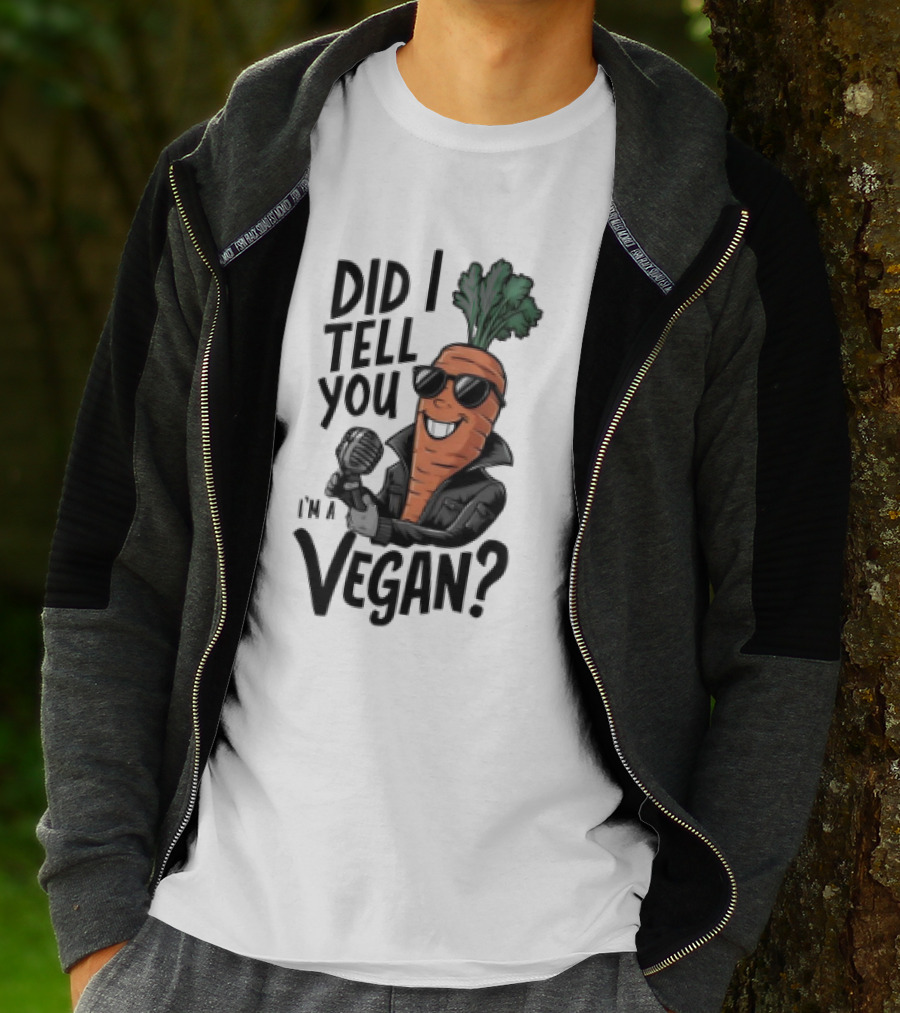 Did I Tell You I’m A Vegan Carrot With Microphone And Sunglasses T-Shirt