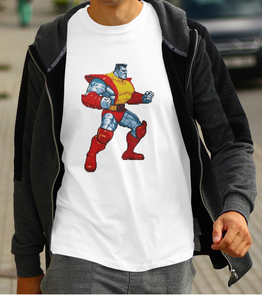 Colossus From X-Men Children Of The Atom Pixel T-Shirt