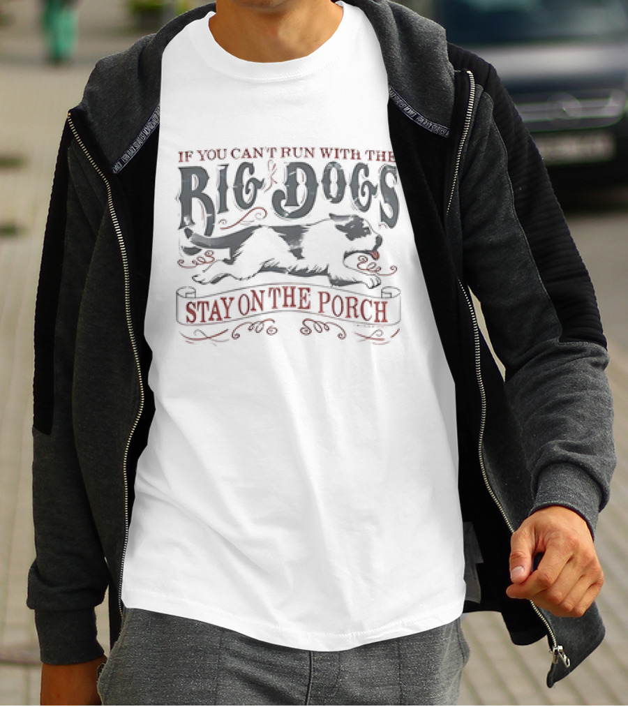 If You Can't Run With The Big Dogs Stay On The Porch Vintage T-Shirt