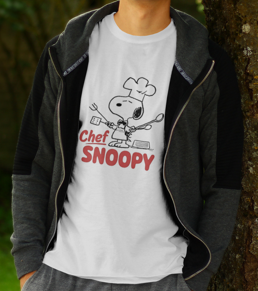 Peanuts Chef Snoopy Cooking Cartoon Character T-Shirt
