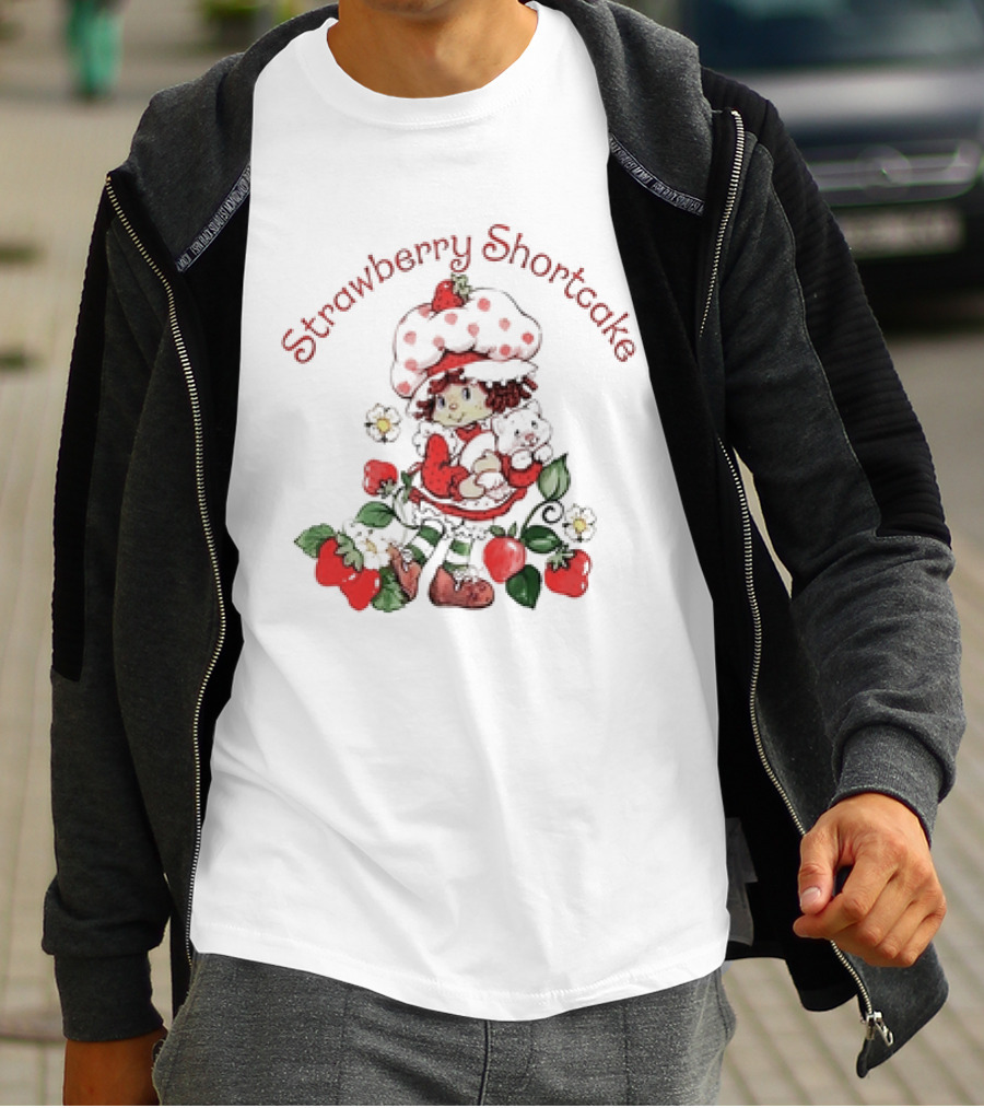Strawberry Shortcake With Plush Bear And Strawberries T-Shirt