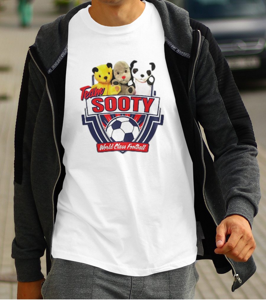 Team Sooty World Class Football Soccer Badge Trio T-Shirt