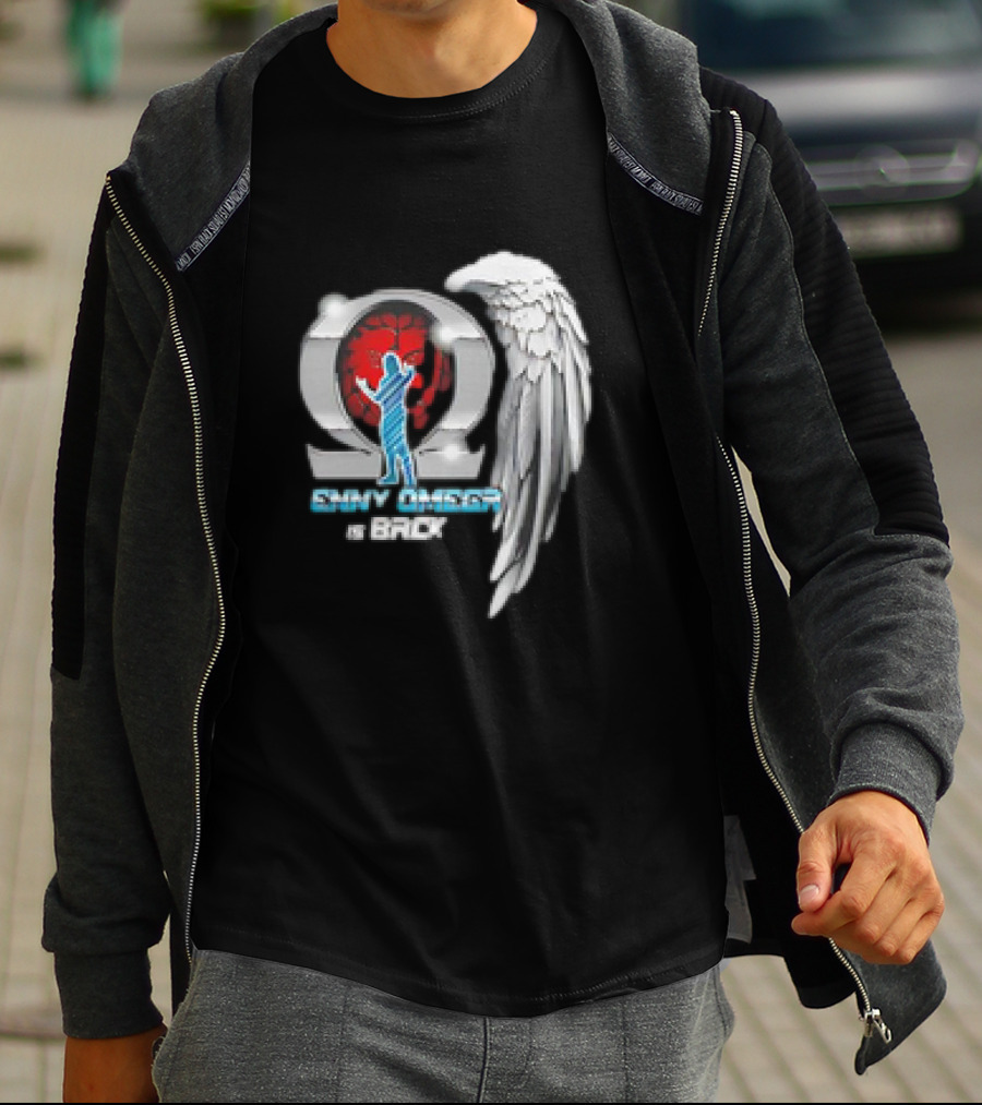 Kenny Omega Is Back With Omega Symbol And Angel Wings T-Shirt