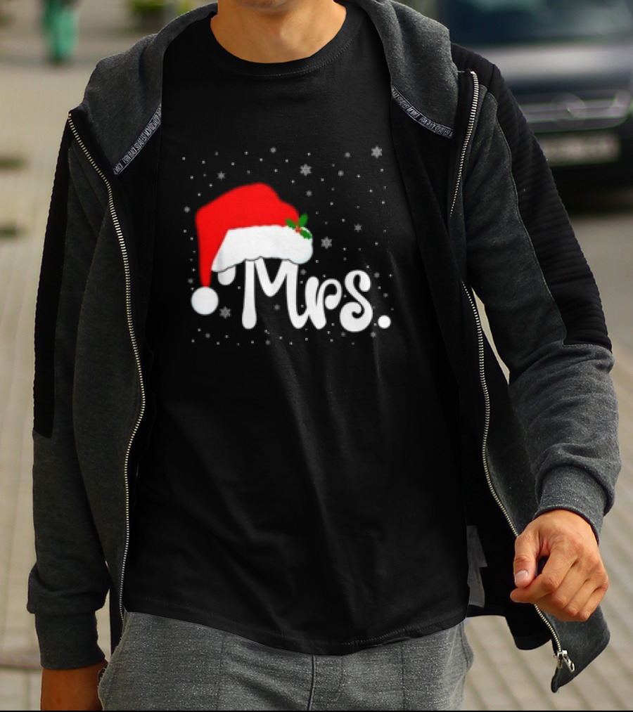 Mrs Santa Claus Christmas Matching Couples T-Shirt