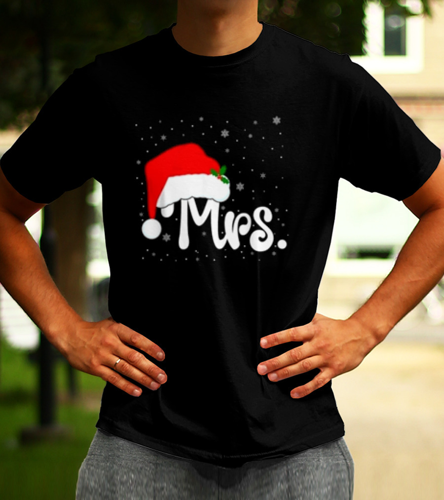 Mrs Santa Claus Christmas Matching Couples T-Shirt