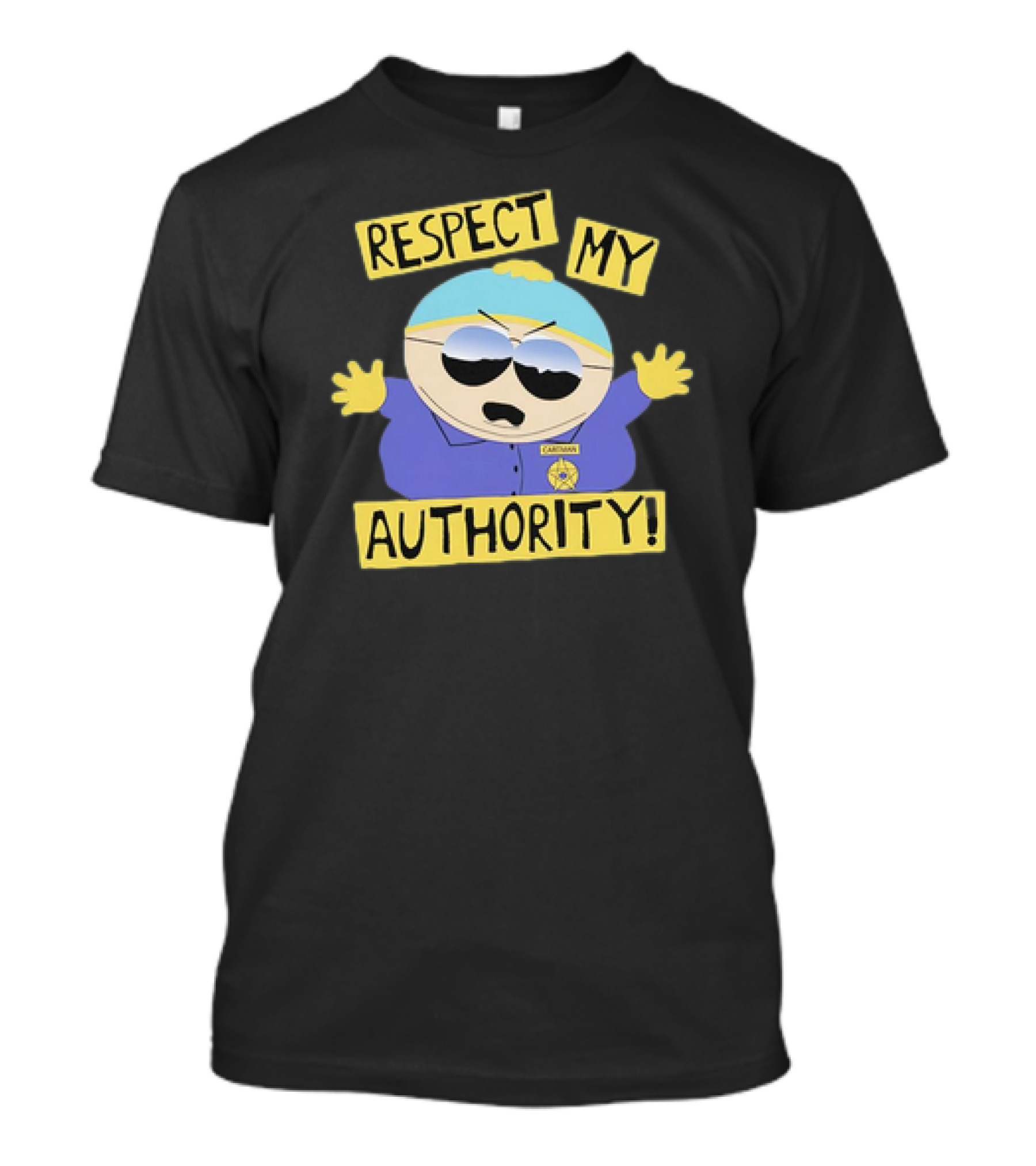 South Park Respect My Authority Cartman Police Badge Sunglasses T-Shirt