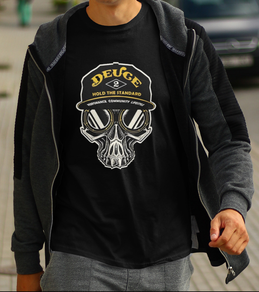 Deuce Hold The Standard Performance Community Lifestyle Skull T-Shirt