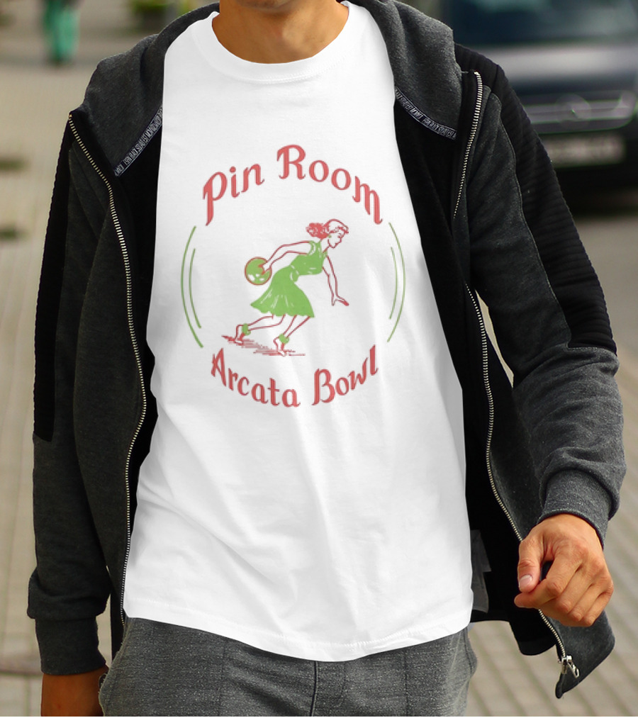 Arcata Bowl Pin Room Vintage Bowling Alley Arcata CA T-Shirt