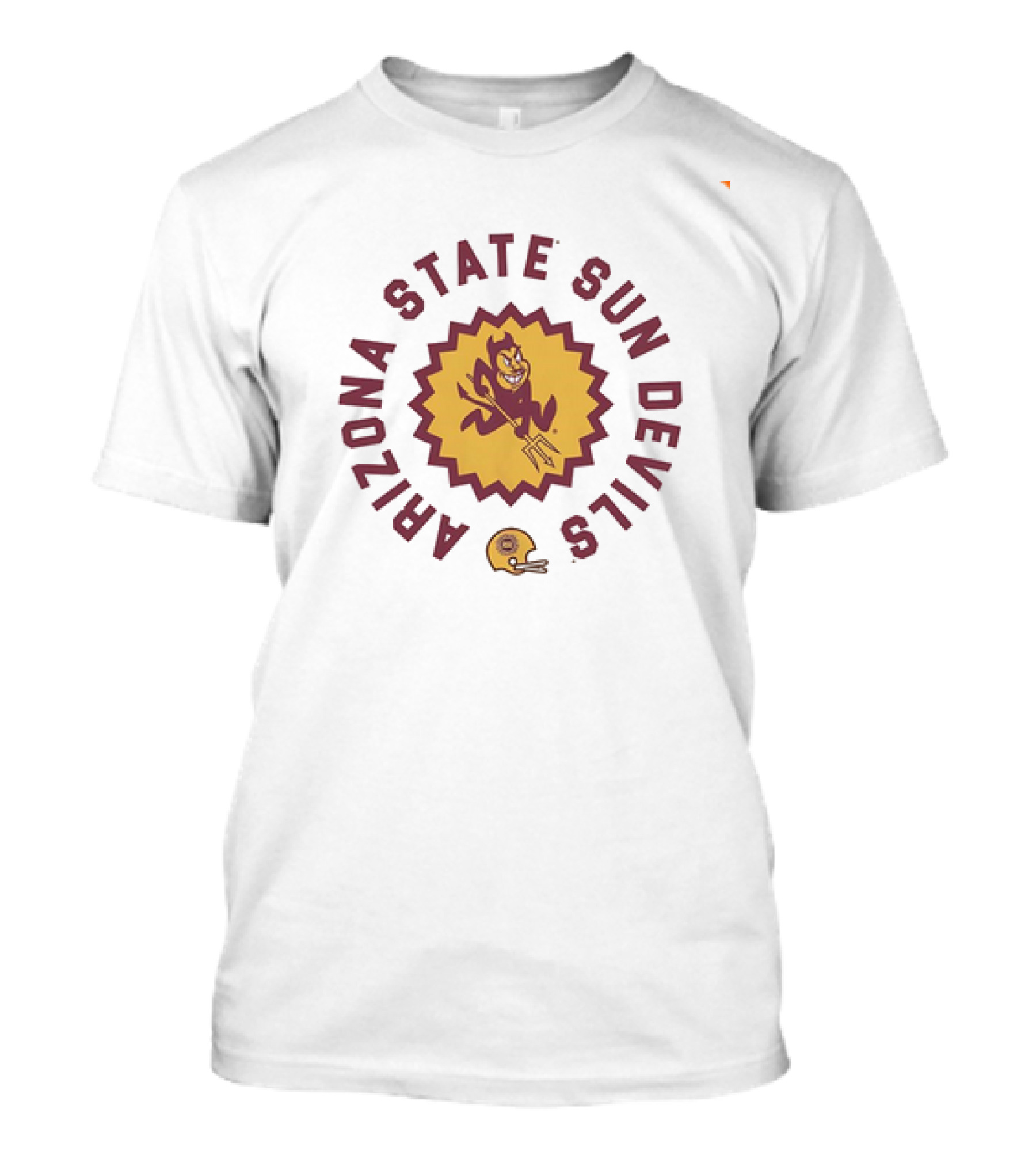 Arizona State Sun Devils Football Sunburst Sparky Helmet T-Shirt