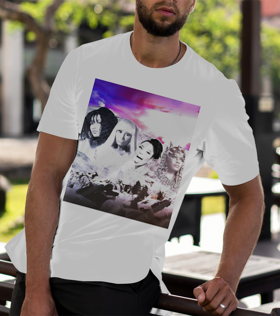Kingkongkenn My Female Rap Mount Rushmore Nicki Minaj And Rihanna T-Shirt