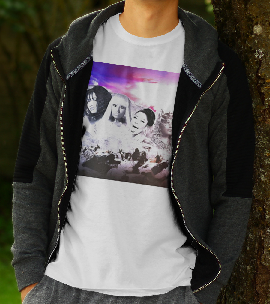 Kingkongkenn My Female Rap Mount Rushmore Nicki Minaj And Rihanna T-Shirt