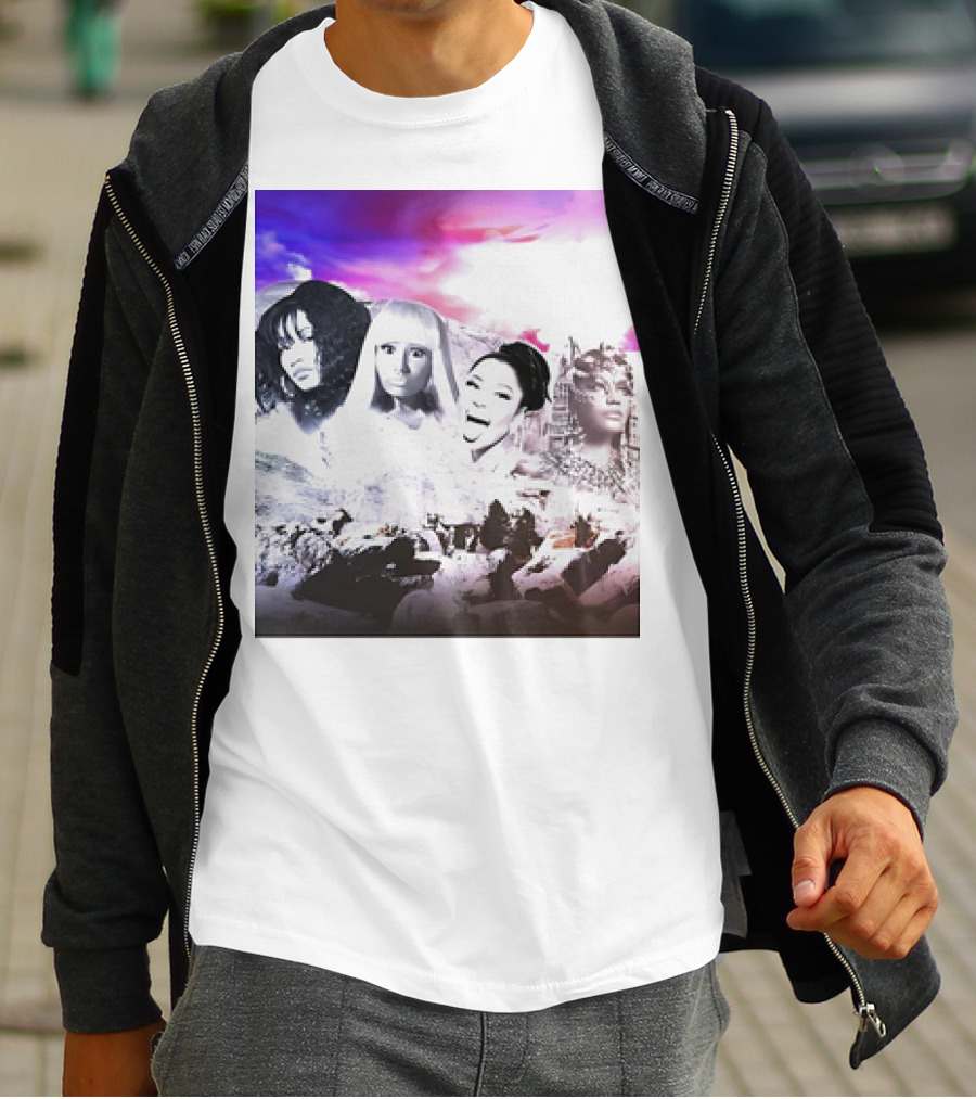 Kingkongkenn My Female Rap Mount Rushmore Nicki Minaj And Rihanna T-Shirt