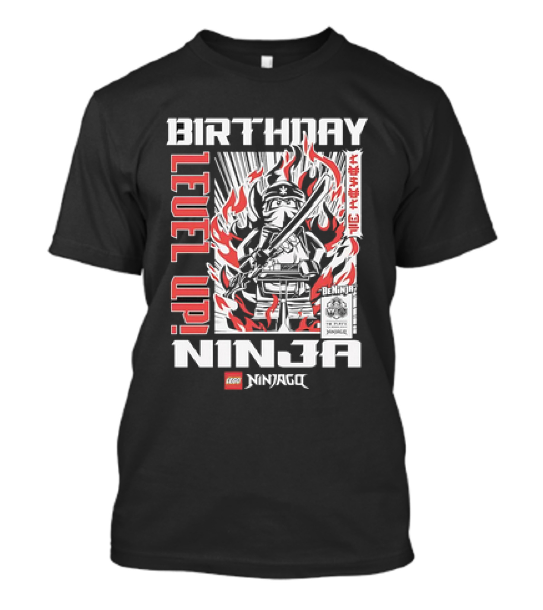 Birthday Level Up Ninja LEGO Ninjago Fire T-Shirt