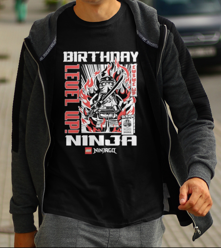 Birthday Level Up Ninja LEGO Ninjago Fire T-Shirt
