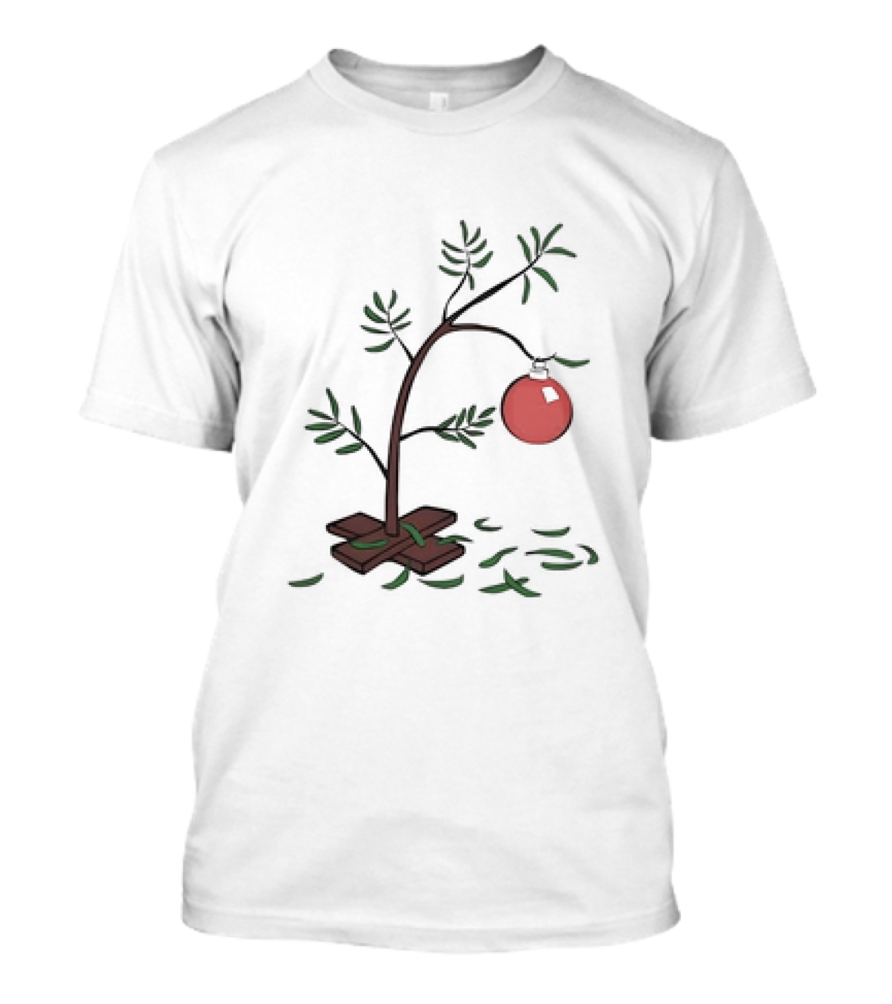 Charlie Brown Christmas Tree Illustration Minimalist T-Shirt