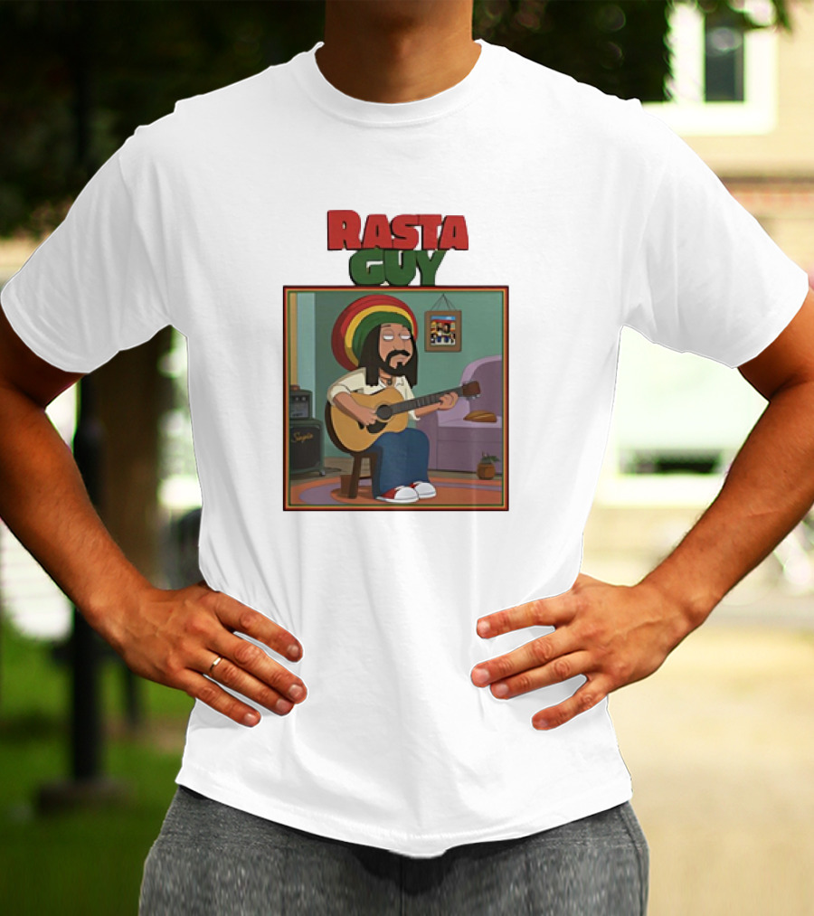 Peter Griffin Playing Guitar With Rasta Hat T-Shirt