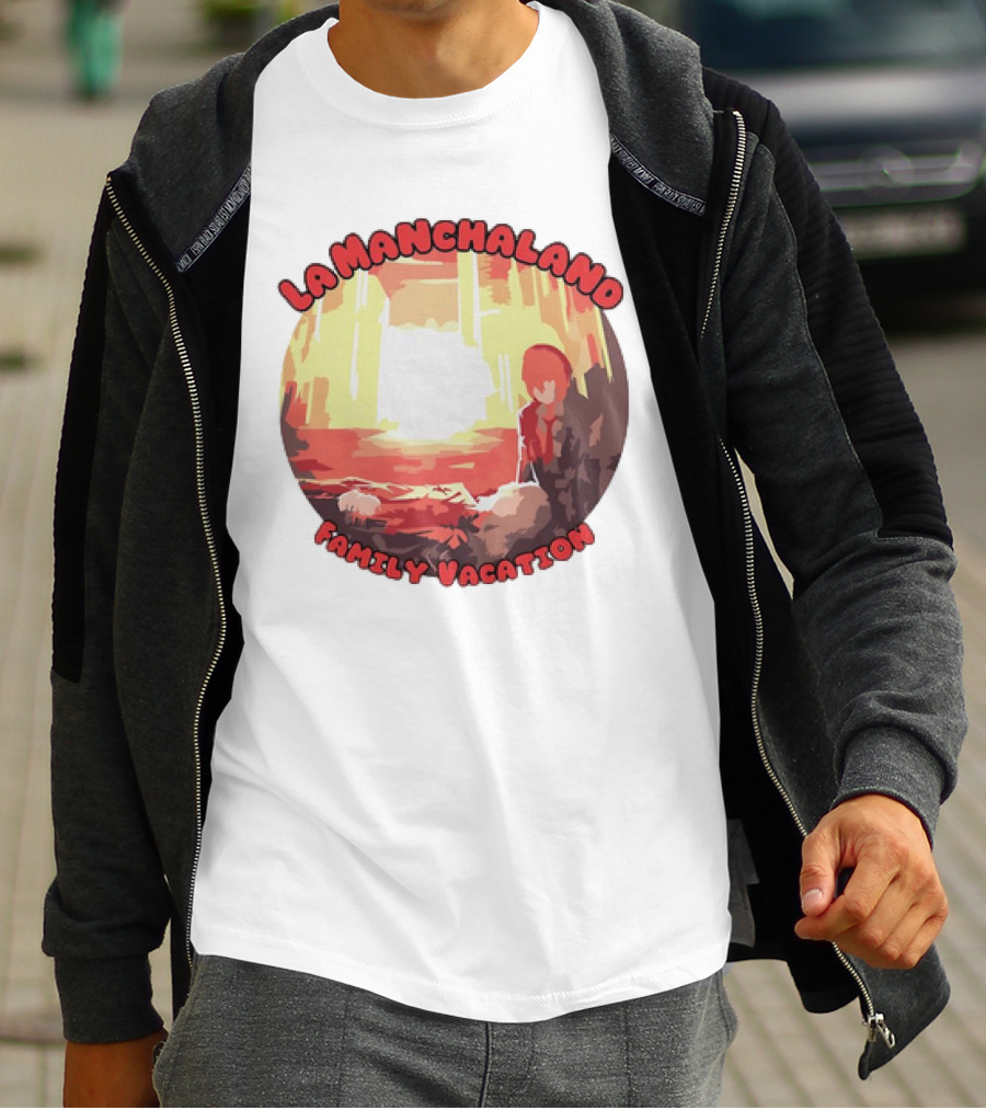 La Manchaland Family Vacation Sci-Fi Adventure Scene T-Shirt