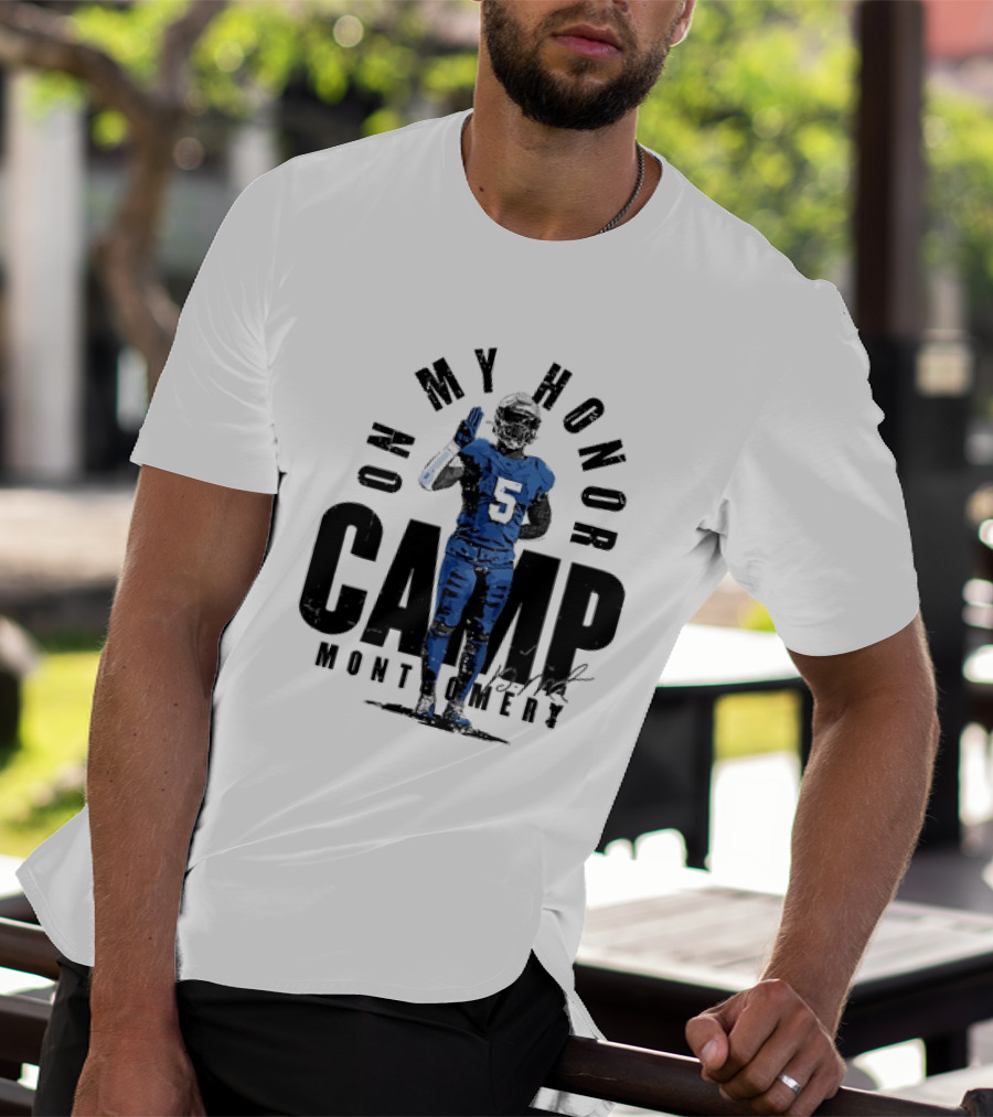 On My Honor Camp Montgomery David Montgomery Signature 5 Football Player T-Shirt