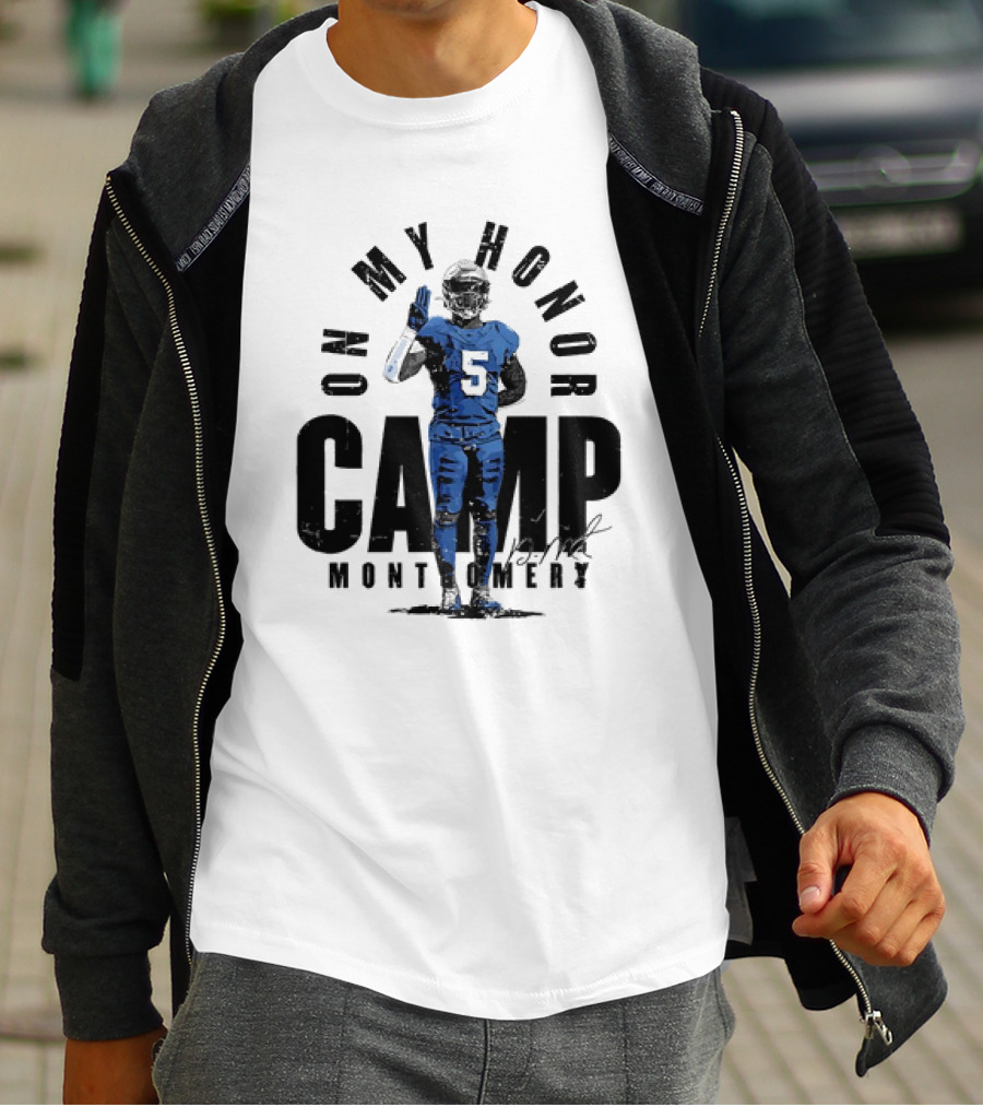 On My Honor Camp Montgomery David Montgomery Signature 5 Football Player T-Shirt