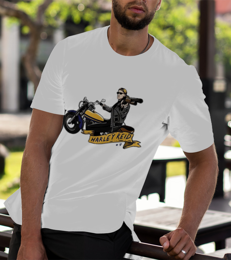 Harley Reid AFL West Coast Eagles Motorcycle Cartoon T-Shirt