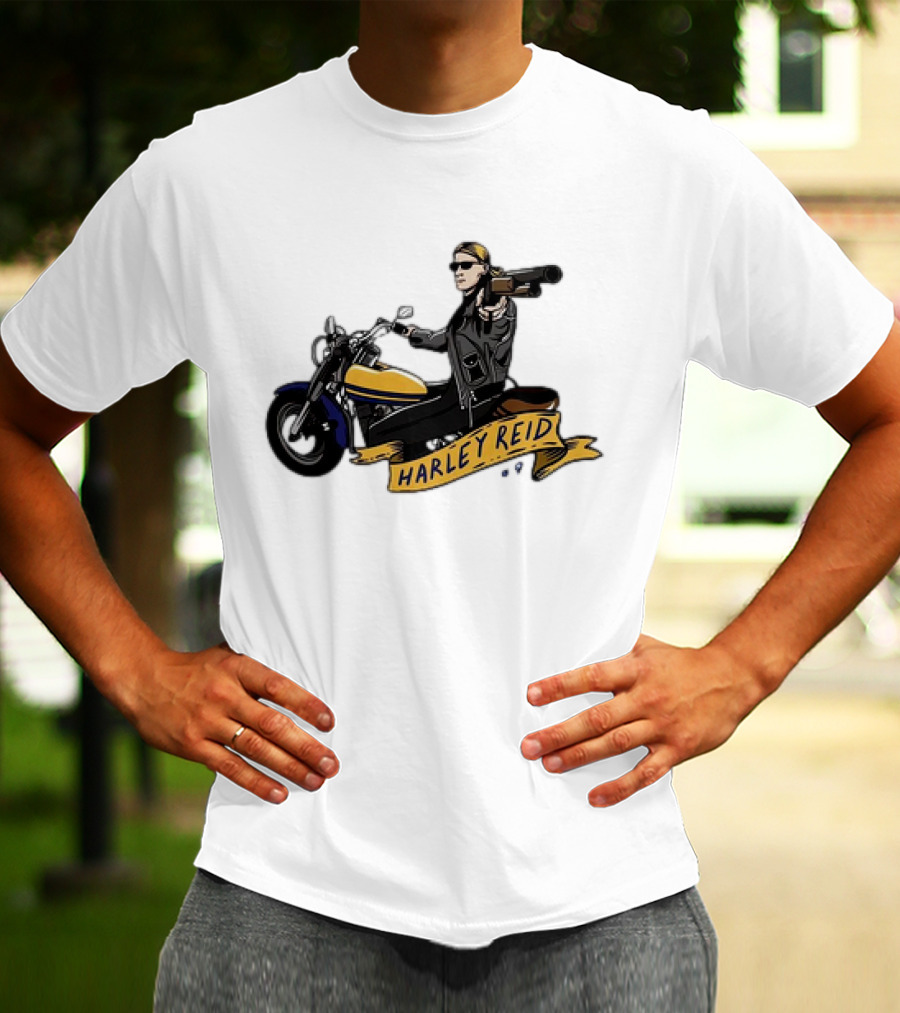 Harley Reid AFL West Coast Eagles Motorcycle Cartoon T-Shirt