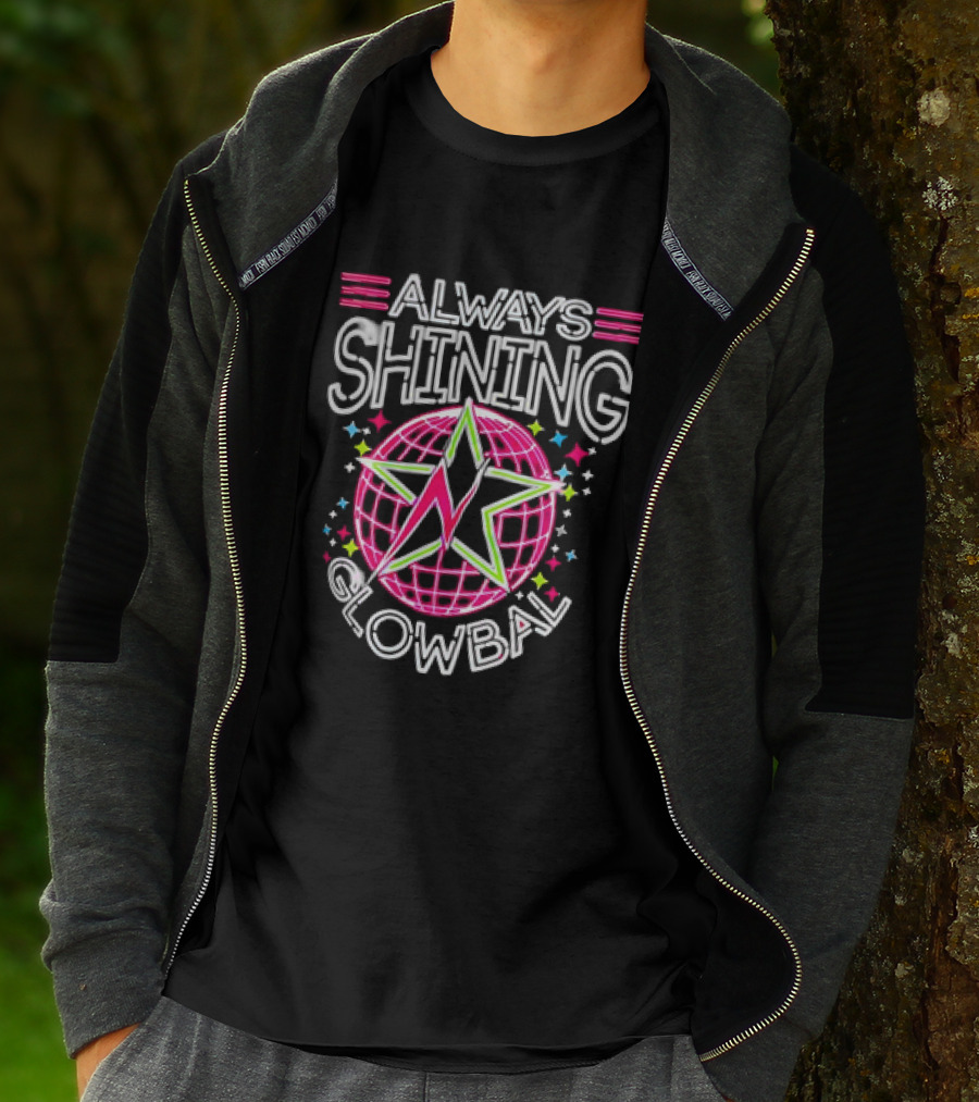 Always Shining Glowbals Neon Star Globe T-Shirt
