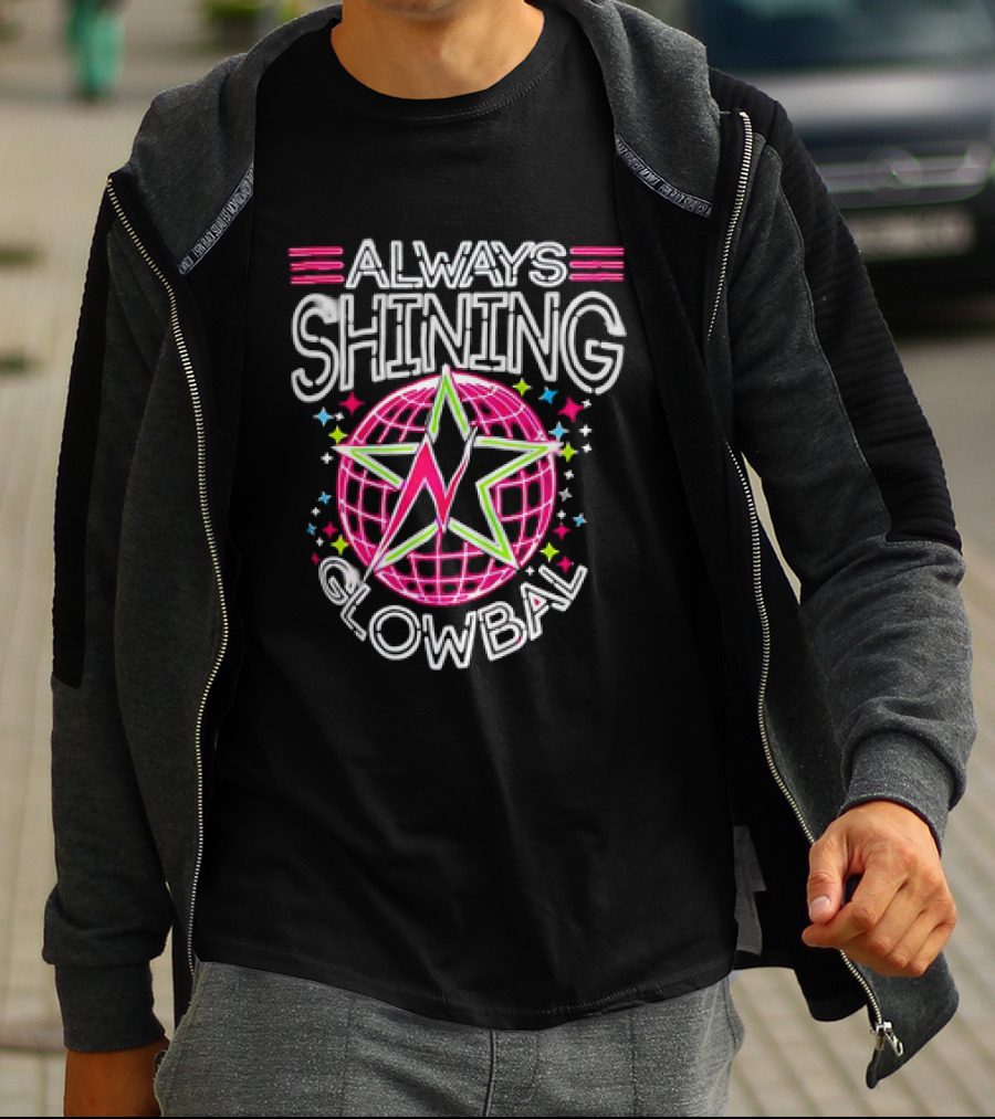 Always Shining Glowbals Neon Star Globe T-Shirt