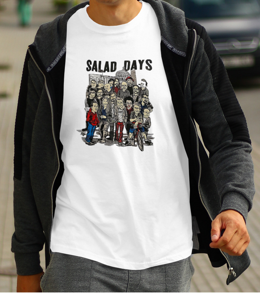 Salad Days Cast Crew Cartoon Group Capitol Building T-Shirt