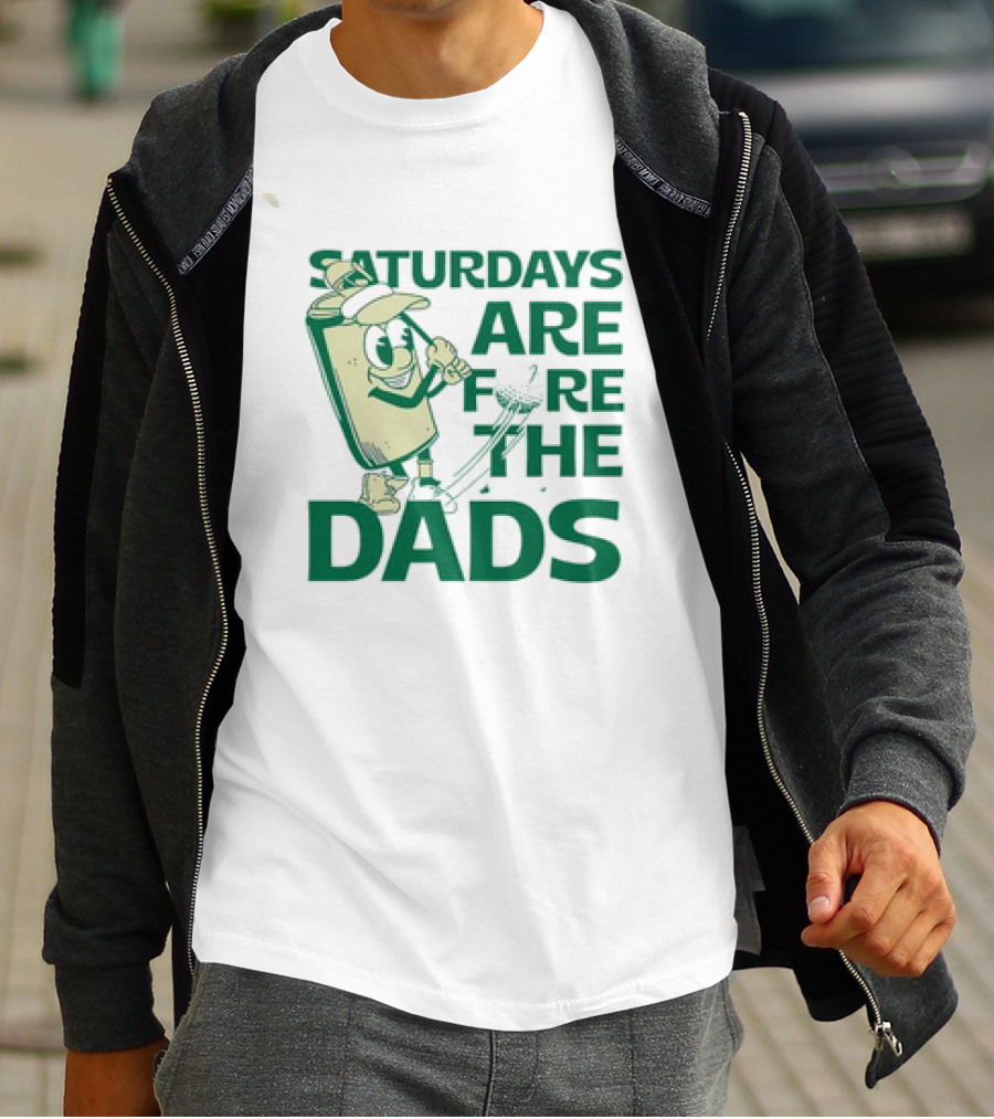 Saturdays Are Fore The Dads Golf Cartoon Golfer T-Shirt