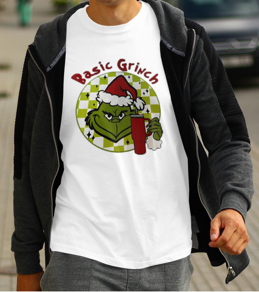 Basic Grinch Christmas Santa Hat Holiday Mug T-Shirt