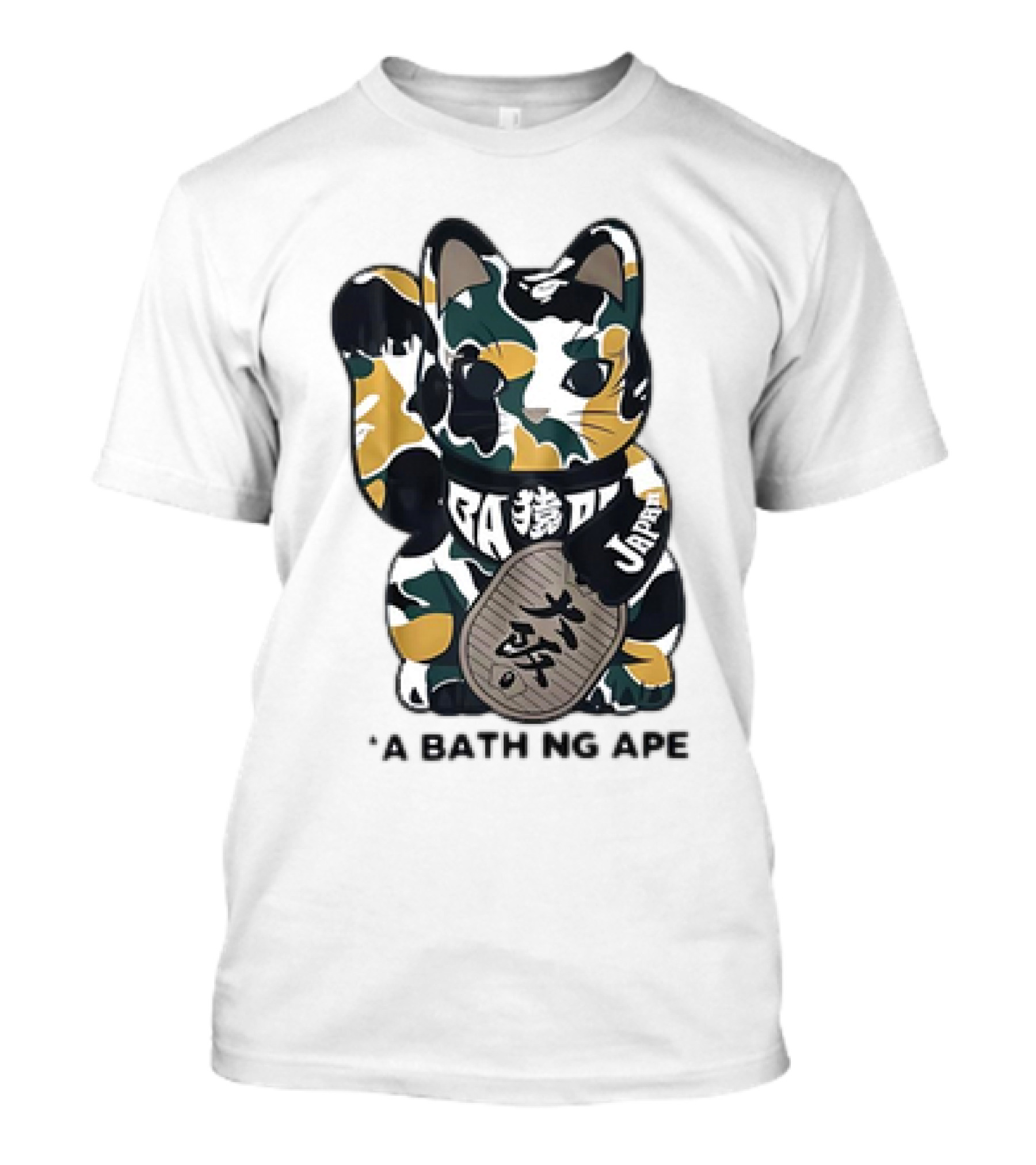 Cat Maneki Neko Japan A Bathing Ape T-Shirt