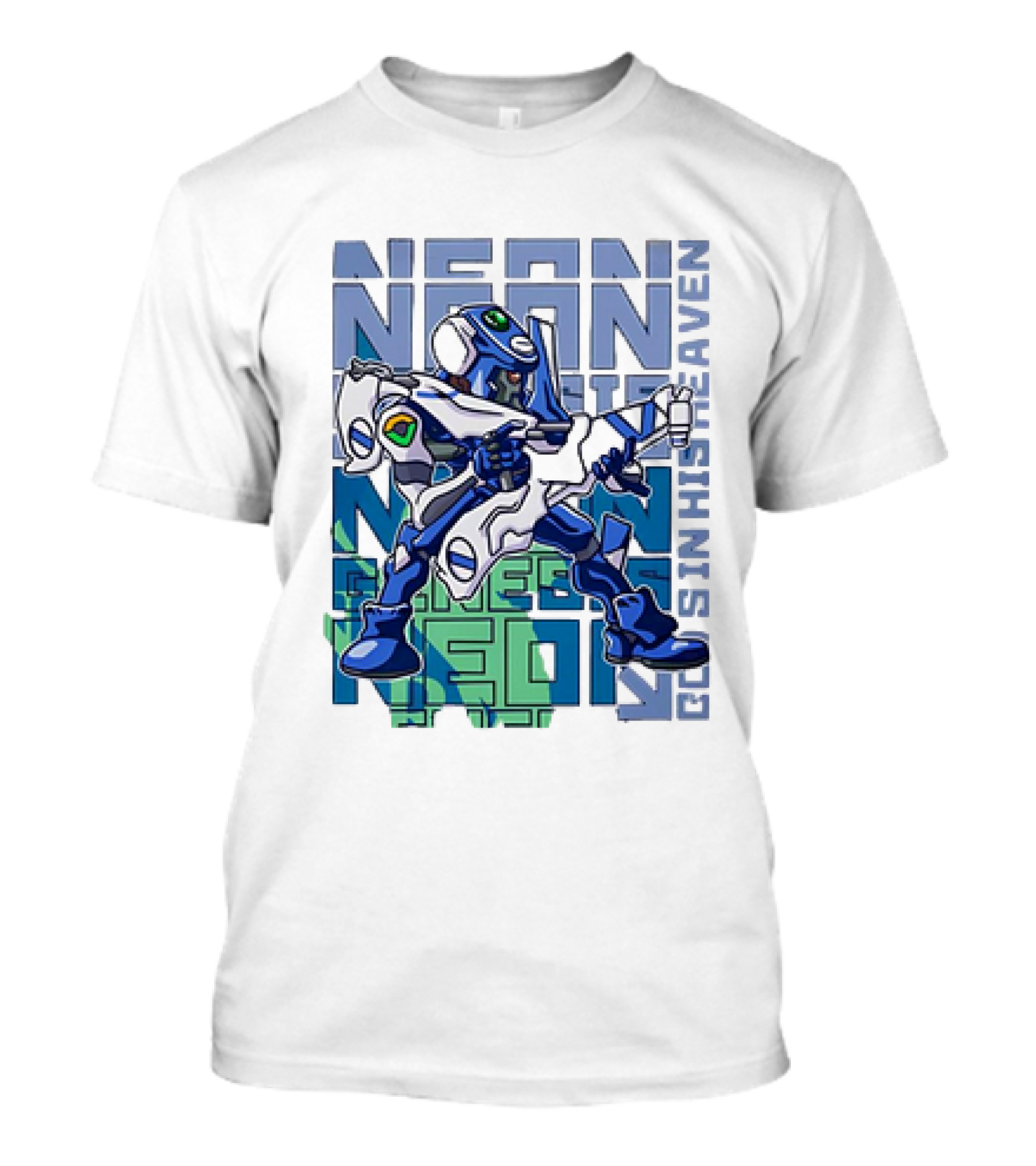 Neon Genesis Evangelion Eva-00 God's In His Heaven T-Shirt