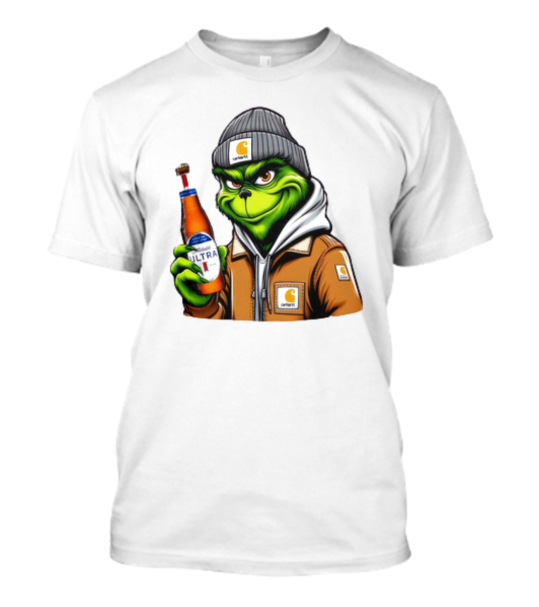Grinch Michelob Ultra Carhartt Beanie And Jacket T-Shirt