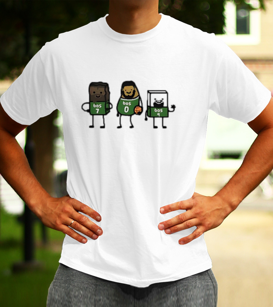 Jaylen Brown Jayson Tatum Derrick White Boston Celtics Brownie Potatum White Chocolate Characters T-Shirt