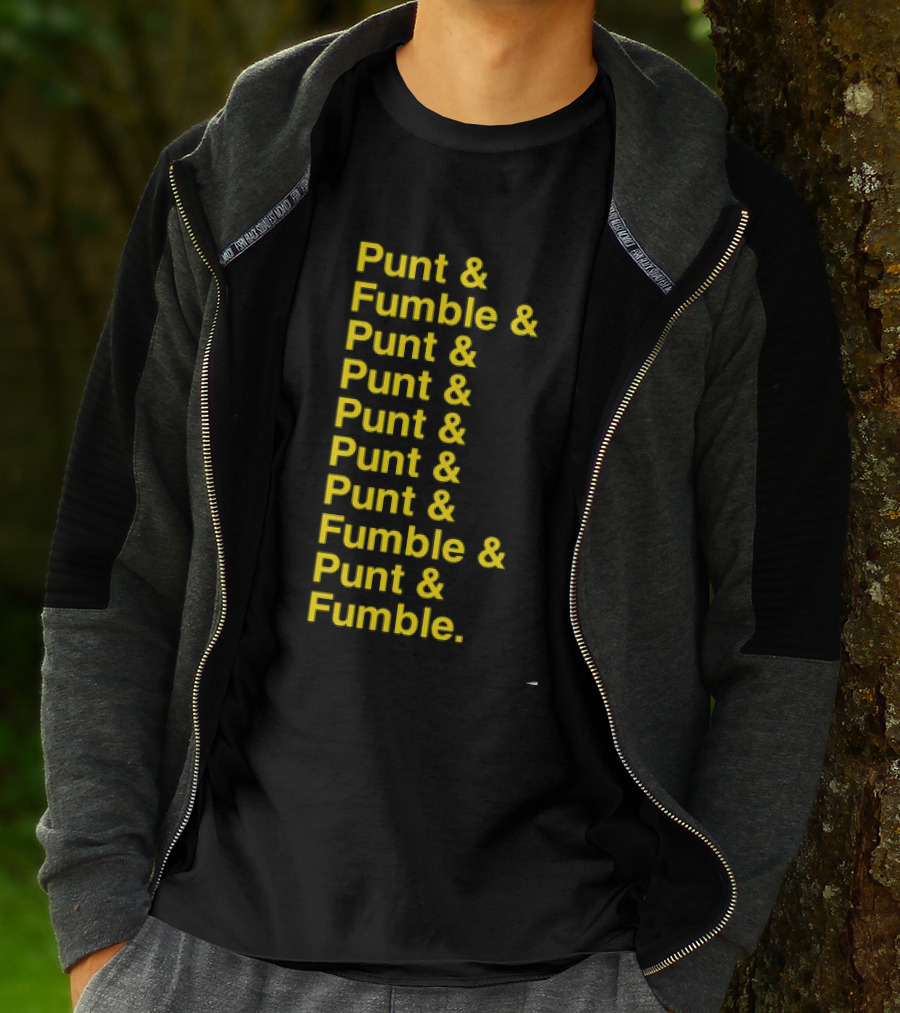 Iowa At Penn State Game Punt And Fumble Commemorative T-Shirt