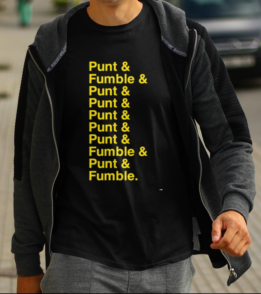 Iowa At Penn State Game Punt And Fumble Commemorative T-Shirt