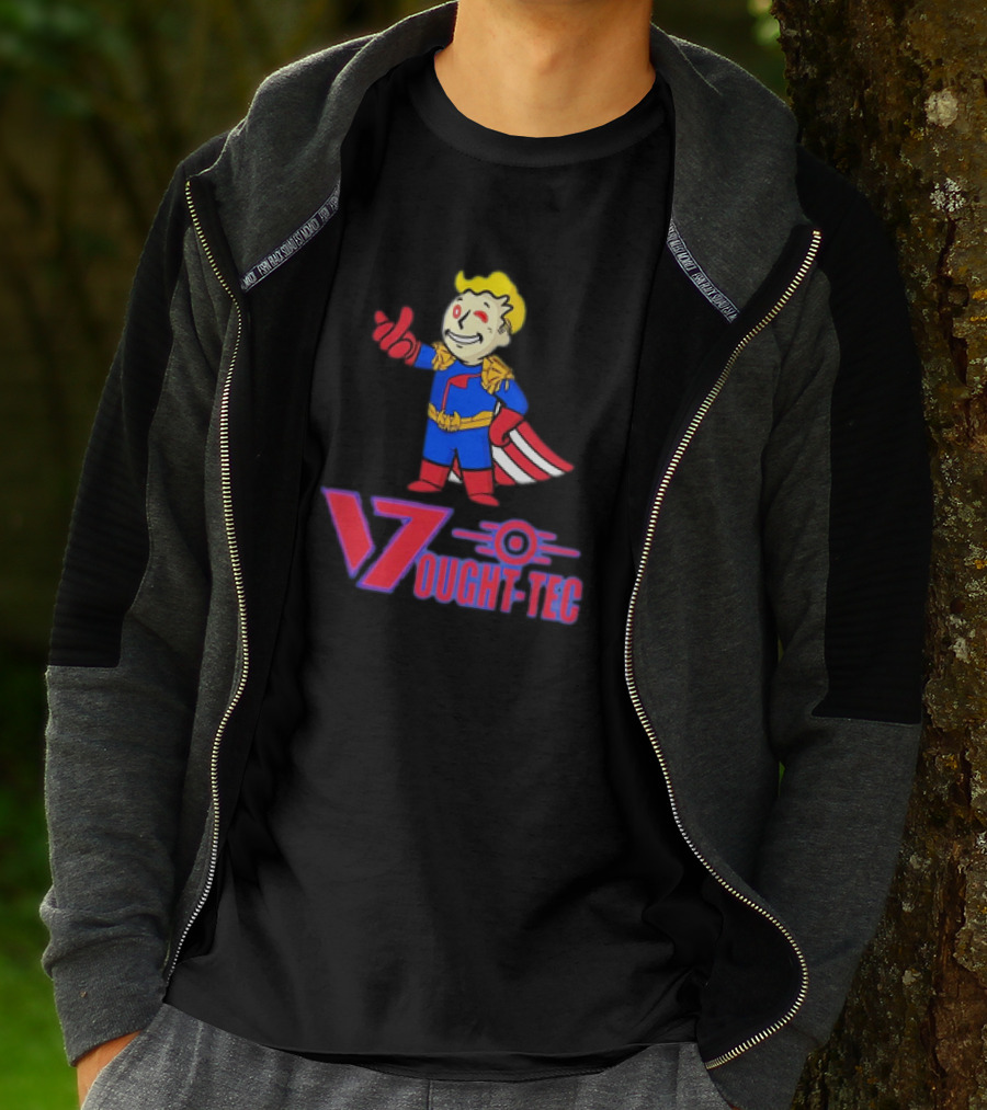 Vought Tec Homelander Vault Boy Crossover Image T-Shirt