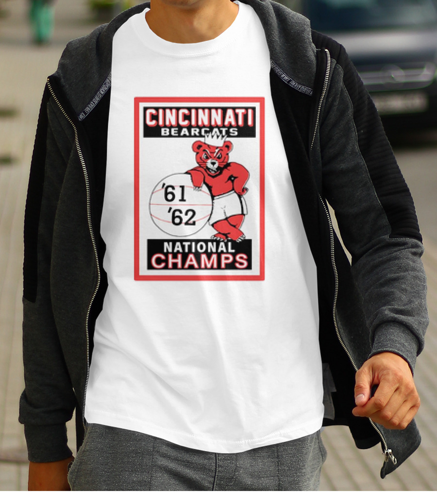 Cincinnati Bearcats 1961 1962 Basketball National Champs Retro T-Shirt